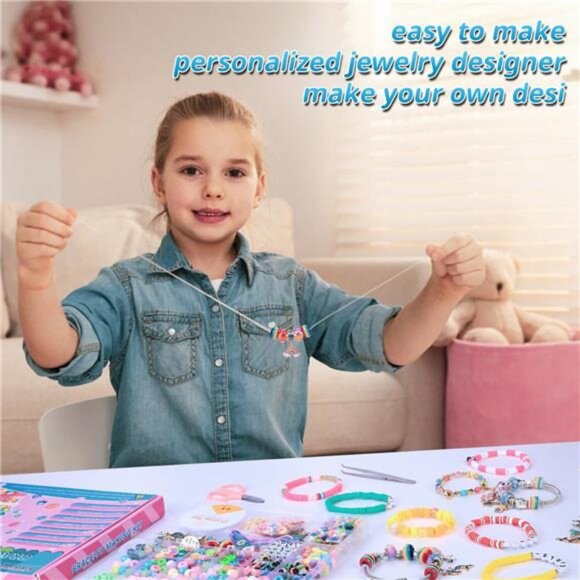 AIPRIDY 3600 Pcs Girls Toys Bracelet Making Kit, Unicorn/Mermaid‎ Jewelry - Picture 5 of 7